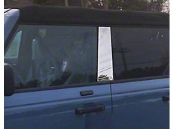 Pillar Post Trim; Stainless Steel; 2-Piece (21-25 Bronco 4-Door)