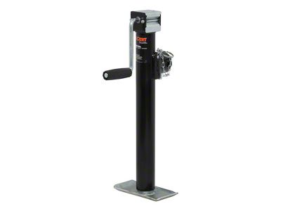 Pipe-Mount Swivel Trailer Jack with Side Handle; 2,000 lb.