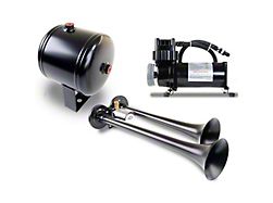 ProBlaster Compact Dual Air Horn System; Black (Universal; Some Adaptation May Be Required)