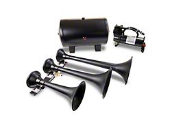 ProBlaster Triple Train Horn System; Black (Universal; Some Adaptation May Be Required)