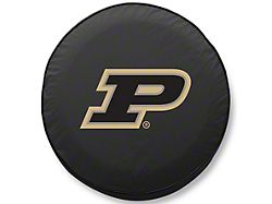 Purdue University Spare Tire Cover with Camera Port; Black (21-26 Bronco)