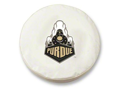 Purdue University Spare Tire Cover with Camera Port; White (21-25 Bronco)