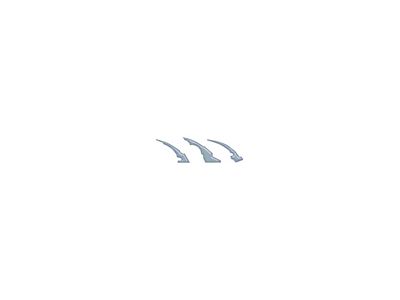 Raptor Emblem Claw Mark Inserts; Azure Gray (22-25 Bronco Raptor)