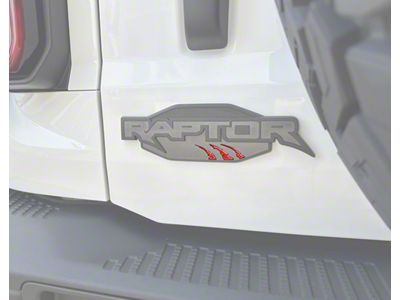 Raptor Emblem Claw Mark Inserts; Forged Carbon Fiber (22-25 Bronco Raptor)