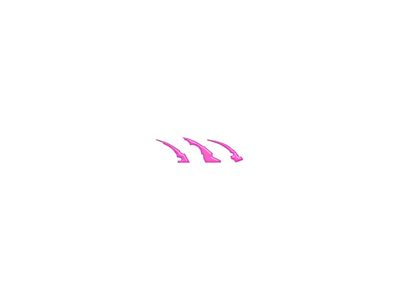 Raptor Emblem Claw Mark Inserts; Hot Pink (22-25 Bronco Raptor)