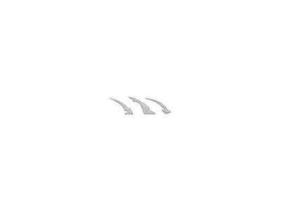 Raptor Emblem Claw Mark Inserts; Iconic Silver (22-25 Bronco Raptor)