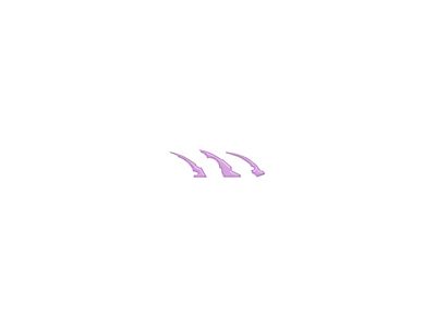 Raptor Emblem Claw Mark Inserts; Lavender Purple (22-25 Bronco Raptor)
