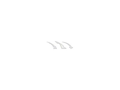 Raptor Emblem Claw Mark Inserts; Matte White (22-25 Bronco Raptor)