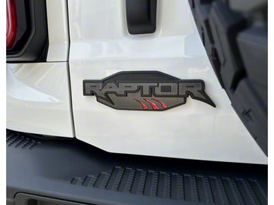 Raptor Emblem Claw Mark Inserts; Race Red (22-25 Bronco Raptor)