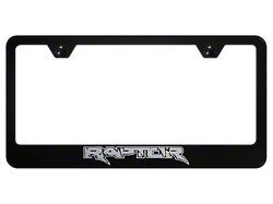 Raptor License Plate Frame; Black (Universal; Some Adaptation May Be Required)