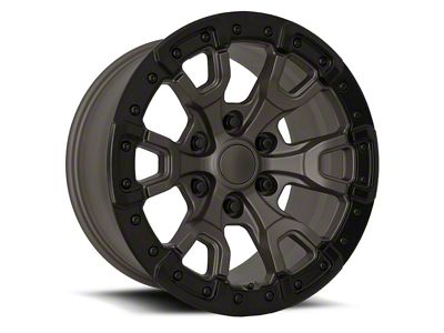 Raptor Replica Satin Bronze with Satin Black Ring 6-Lug Wheel; 17x9; 18mm Offset (22-25 Bronco Raptor)
