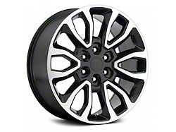 Raptor Style Gloss Black Machined 6-Lug Wheel; 20x9; 30mm Offset (22-25 Bronco Raptor)