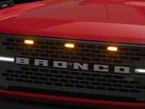 Raptor Style LED Grille Lights; Amber (21-25 Bronco, Excluding Raptor)