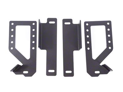 Rear Cargo Tray Brackets; Textured Black (21-25 Bronco)