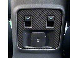 Rear Center Console Accent Trim; Raw Carbon Fiber (21-24 Bronco 4-Door)