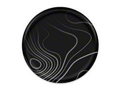 Rear Center Console Accent Trim; Reflective Black Topo (21-26 Bronco 4-Door w/ 110-Volt Outlet)