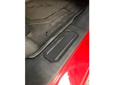 Rear Door Sill Overlays; Domed Carbon Fiber (21-25 Bronco 4-Door)