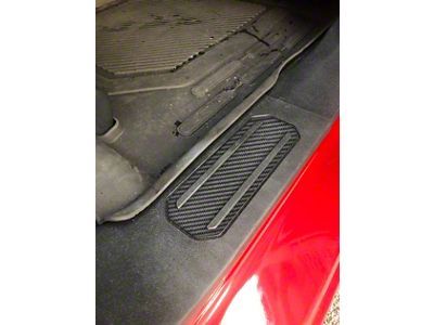 Rear Door Sill Overlays; Raw Carbon Fiber (21-25 Bronco 4-Door)