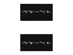 Rear Door Sill Protection with Mountain Logo; Black (21-24 Bronco 4-Door)