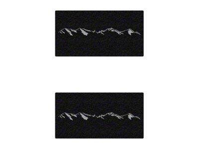 Rear Door Sill Protection with Mountain Logo; Black (21-25 Bronco 4-Door)