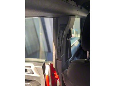 Rear Grab Rail Accent Trim; Domed Carbon Fiber (21-25 Bronco)
