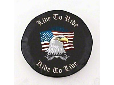 Ride to Live, Live to Ride Spare Tire Cover with Camera Port (21-25 Bronco)