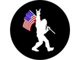 Rock On Bigfoot Spare Tire Cover with Camera Cutout; Black (21-26 Bronco)