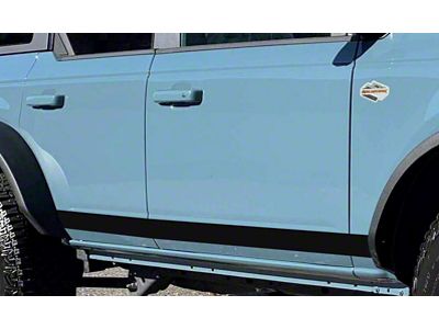 Rocker Panel Stripes; Matte Black (21-25 Bronco 4-Door)