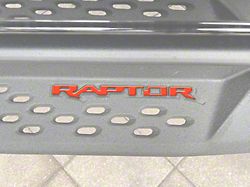 Running Board Emblem Overlays; Gloss Orange (22-26 Bronco Raptor)