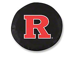 Rutgers University Spare Tire Cover with Camera Port; Black (21-25 Bronco)