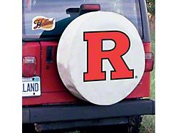 Rutgers University Spare Tire Cover with Camera Port; White (21-25 Bronco)
