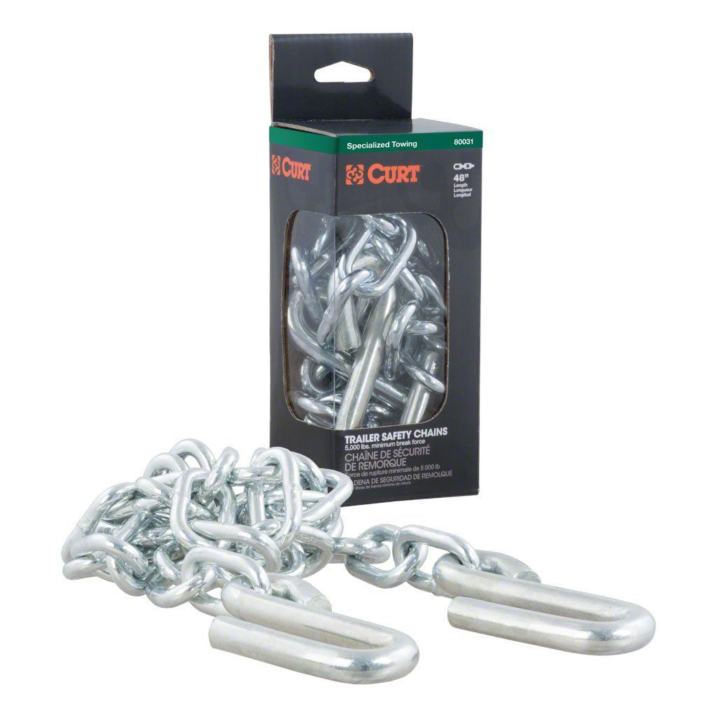 Bronco Safety Chain with Two S-Hooks; 48-Inch; 5,000 lb. - Free Shipping