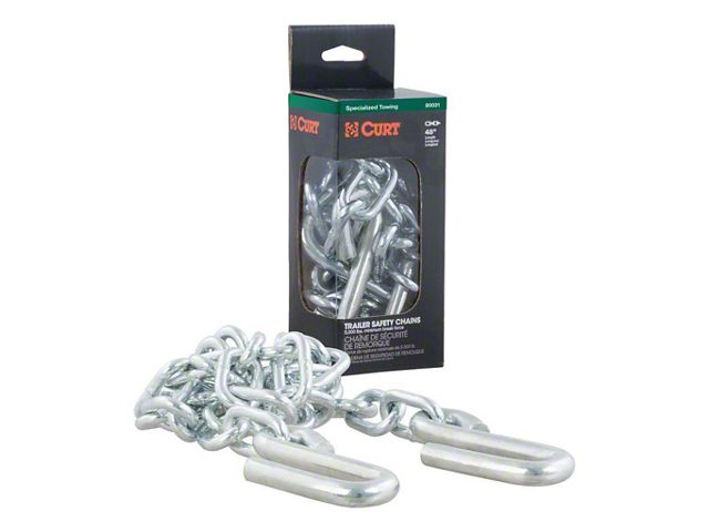 Bronco Safety Chain with Two S-Hooks; 48-Inch; 5,000 lb. - Free Shipping
