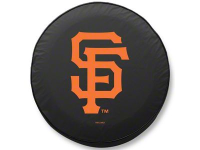 San Francisco Giants Spare Tire Cover with Camera Port; Black (21-25 Bronco)