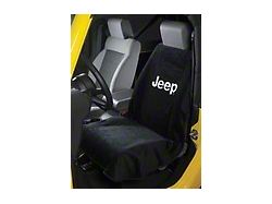 Seat Towel with Bronco Logo; Black (Universal; Some Adaptation May Be Required)