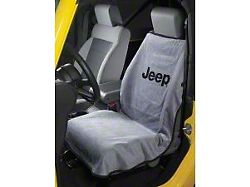 Seat Towel with Bronco Logo; Gray (Universal; Some Adaptation May Be Required)