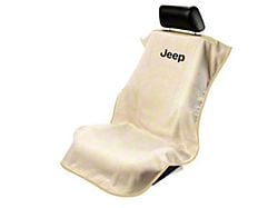 Seat Towel with Bronco Logo; Tan (Universal; Some Adaptation May Be Required)