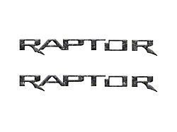 Side Emblem Insert Letters; Forged Carbon Fiber (22-26 Bronco Raptor)