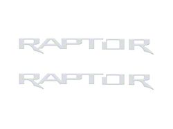 Side Emblem Insert Letters; Gloss White (22-26 Bronco Raptor)