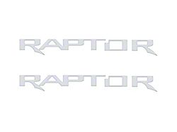 Side Emblem Insert Letters; Matte White (22-26 Bronco Raptor)