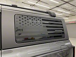 Side Window Decals; Standard US Flag (21-25 Bronco 4-Door)