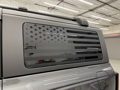 Side Window Decals; Standard US Flag (21-25 Bronco 4-Door)