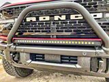 Single 30-Inch Amber LED Light Bar with Bumper Mounting Brackets (21-25 Bronco w/ Modular Front Bumper)