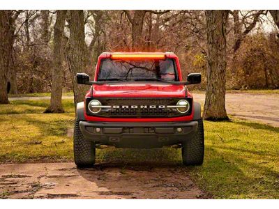 Single 40-Inch Amber LED Light Bar with Roof Mounting Brackets (21-25 Bronco)