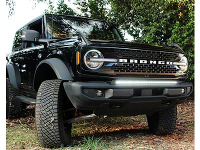 Single 40-Inch White LED Light Bar with Bumper Mounting Brackets (21-25 Bronco w/ Capable Steel Front Bumper)