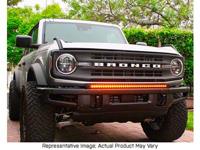 Single 40-Inch White LED Light Bar with Bumper Mounting Brackets (21-25 Bronco w/ Modular Front Bumper)