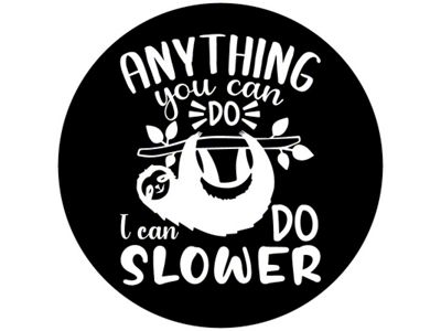 Slow Sloth Spare Tire Cover with Camera Cutout; Black (21-25 Bronco)