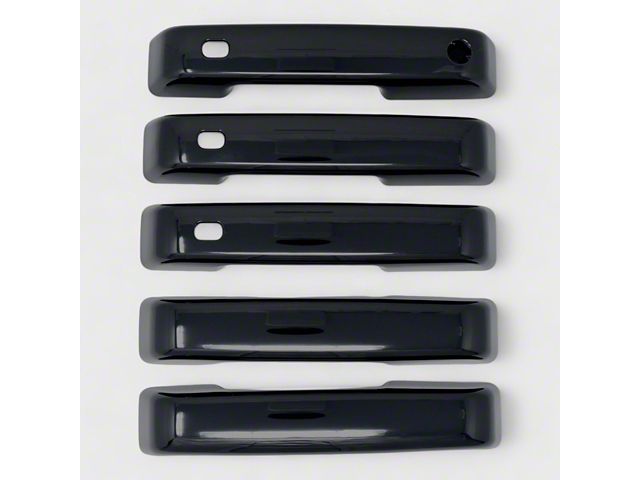 Bronco Chrome Delete Smart Key Door Handle Covers; Gloss Black (21-24 ...