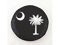South Carolina State Flag Spare Tire Cover with Camera Port; Black (21-26 Bronco)