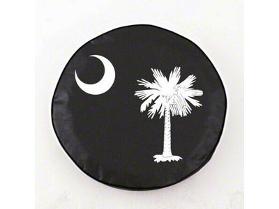 South Carolina State Flag Spare Tire Cover with Camera Port; Black (21-25 Bronco)